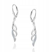 Srebrne kolczyki srebro długie wiszące kolczyki srebro rodowane