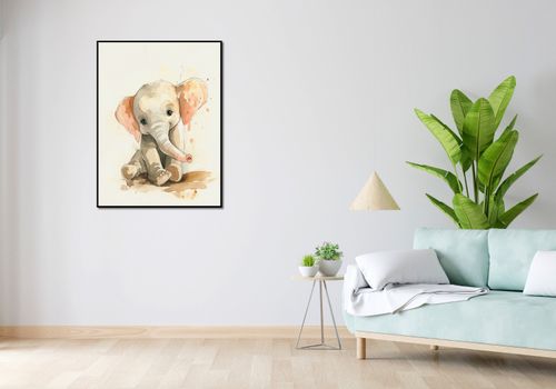 Plakat 75x100cm Siwy Słonik na Arena.pl