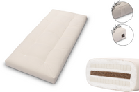 Materac 90x200 z kokosem i 2x lateks - Futon Comfort Relax - Ecru