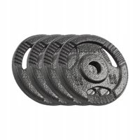 2 x Obciążenie żeliwne zestaw 4x2.5kg 10kg otwór 31mm talerz z uchwytami RE