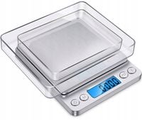 DOKŁADNA WAGA PRECYZYJNA GRAMOWA KUCHENNA ELEKTRONICZNA 500g/0,01g +BATERIE