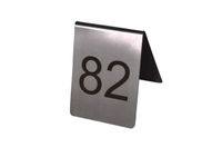 Numerki restauracyjne ze stali nierdzewnej na stolik 10 szt. 7,5x10cm