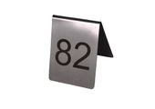 Numerki restauracyjne ze stali nierdzewnej na stolik 10 szt. 7,5x10cm