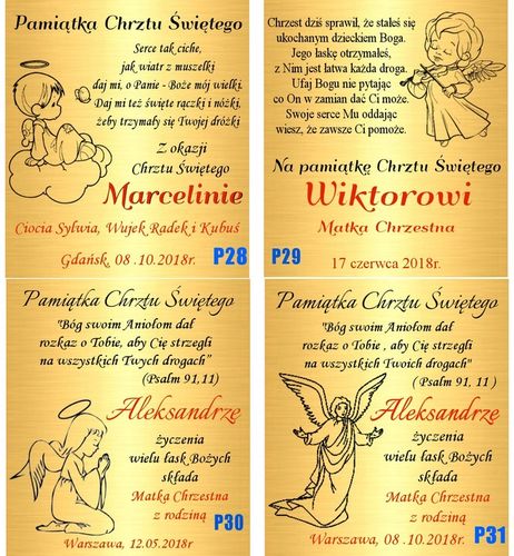 Złoty Łańcuszek 925 Krzyżyk Medalik Komunia Chrzest Bierzmowanie Grawer na Arena.pl