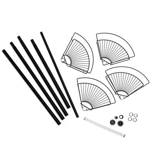 Regał teleskopowa półka łazienkowa XL czarna 4 poziomy - Yoka na Arena.pl