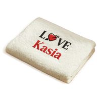 Super PREZENT NA WALENTYNKI DLA NIEJ ręcznik HAFT