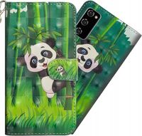 Etui Ochronne z Klapką do Samsung Galaxy S21 Plus Panda Zielone