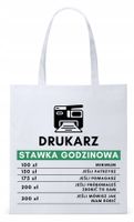 Torba Biała Eco Shopper Dla Drukarza Z Nadrukiem Ze Zdjęciem