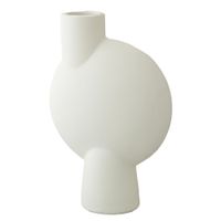 WAZON DAYA betonowy designerski BIAŁY wys. 26cm