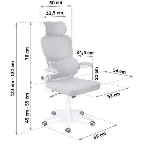 Fotel biurowy z mikrosiatki Sofotel Formax szary na Arena.pl