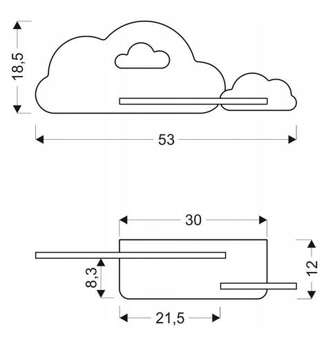 Kinkiet lampa ścienna Candellux CLOUD LED na Arena.pl
