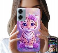 ETUI DO MOTOROLA G34 5G - SŁODKI TYGRYSEK NA RÓŻOWYM TLE + FOLIA
