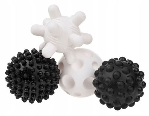 AKUKU Piłeczki SENSORYCZNE KONTRASTOWE CZARNO BIAŁE piłki SENSORKY od 0m+ na Arena.pl