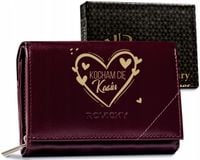 Portfel DAMSKI na prezent Z IMIENIEM walentynki dla niej ELEGANCKI grawer