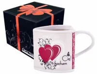 KUBEK magiczny zaskakujący SERCE Kocham Cię Prezent na Walentynki urodziny