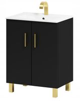 Szafka łazienkowa Viki 60 z umywalką czarna