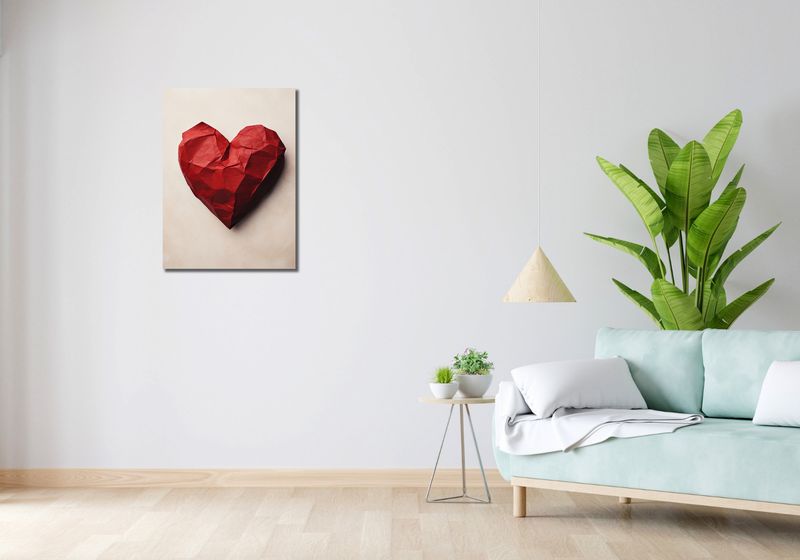 Obraz 50x70cm Kreślone Serce zdjęcie 2