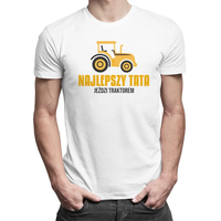 Najlepszy tata jeździ traktorem - męska koszulka XS T-shirt PREZENT