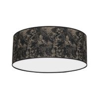 Nasufitowa lampa nowoczesna Satino z abażurem czarna złota
