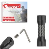 Przedłużka Karbonowa 1/4" Żeński na 1/4" Żeński Adapter do Statywu 71 mm