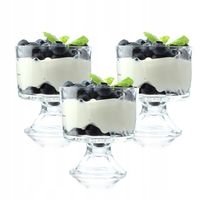 PUCHARKI DO DESERÓW 280ml POJEMNIK NA DESERKI DESERY PUCHAREK LODY KOMPLET