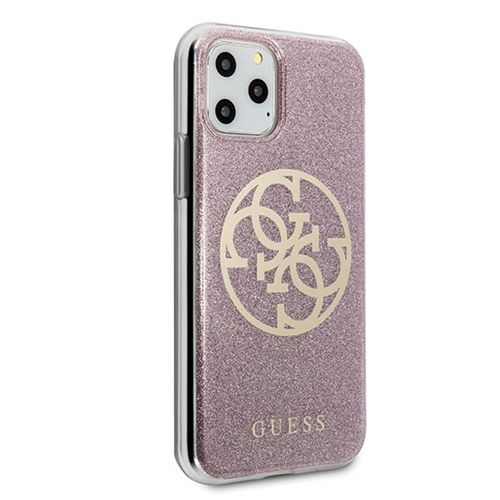 Guess Circle Glitter 4G - Etui iPhone 11 Pro Max (różowy) na Arena.pl