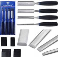 PROFESJONALNE DŁUTA DO DREWNA 6-25mm 4 DŁUTA CIESIELSKIE DŁUTA STOLARSKIE