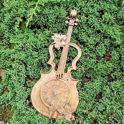 Zegar ścienny z motywem skrzypiec skrzypce 70cm prezent dla muzyka na Arena.pl