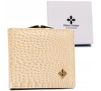 elegancki, mały portfel damski na bigiel i zatrzask - milano design