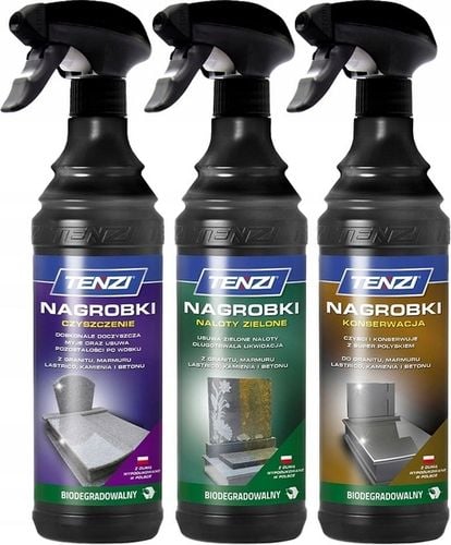 zestaw tenzi do czyszczenia i konserwacji nagrobków 3x600ml na Arena.pl