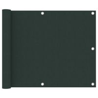 Parawan balkonowy, ciemnozielony, 75x400 cm, tkanina Oxford