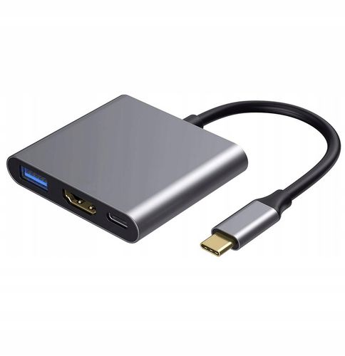 4Apple Przejściówka Adapter 3w1 HUB USB-C HDMI 4K ver2020 na Arena.pl