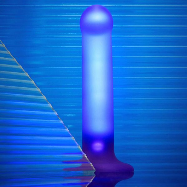Glow-Led Dildo Purple - M zdjęcie 5