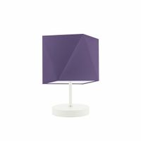 Lampka PASADENA abażur fioletowy stelaż biały