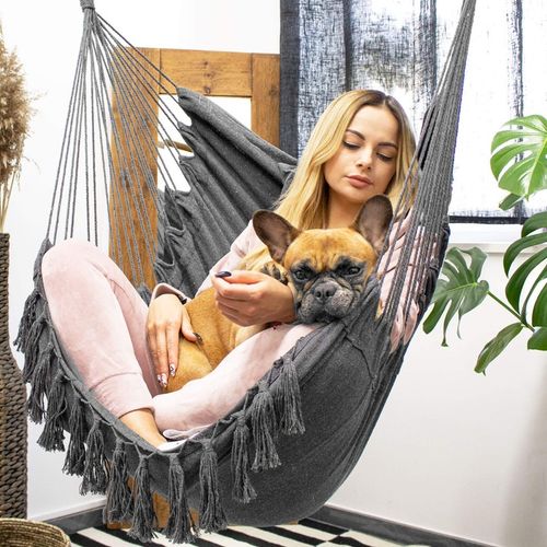 KRZESŁO BRAZYLIJSKIE HAMAKOWE WISZĄCE HUŚTAWKA HAMAK FOTEL PODUSZKI BOHO na Arena.pl