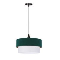 Sinagra lampa wisząca czarny 1x60 E27 abażur duo 35+30 but.zieleń\zloto+ bi