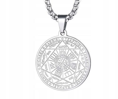 Wisiorek Talizman 7 Aniołów Archaniołów Amulet Pieczęć Srebrny na Arena.pl