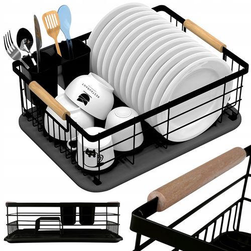 SUSZARKA DO NACZYŃ OCIEKACZ NA SZTUĆCE KUBEK TALERZE CZARNY KARL HAUSMANN na Arena.pl