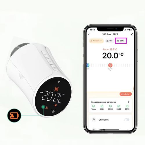 Głowica termostatyczna GTZ07 ZigBee TUYA Smart Life Termostat Grzejnikowy na Arena.pl