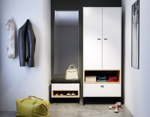 Kufer OLIER OE3 biały / dąb artisan na Arena.pl