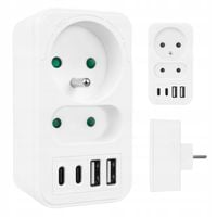Rozgaleznik sieciowy z usb Rozdzielacz na 2 gniazda 2x USB-A 2x USB-C 3 szt
