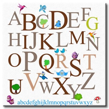 Alfabet II - obraz na płótnie 60x60 cm zdjęcie 2