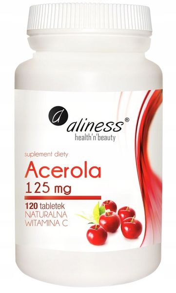 ALINESS ACEROLA NATURALNA WITAMINA C 120tab zdjęcie 1