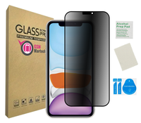 Szkło prywatyzujące do APPLE IPHONE 11 /XR ochrona na ekran czarna ramka 9H