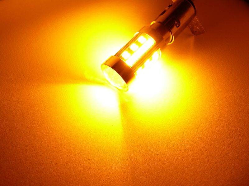 żarówka LED w21w wy21w T20 pomarańczowa canbus 105 SMD 12v can bus zdjęcie 3