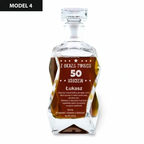 Prezent na Urodziny Karafka do Whisky z Grawerem - Niepowtarzalny Upominek na Arena.pl