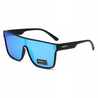 OKULARY Męskie PRZECIWSŁONECZNE Filtr UV400 kwadratowe MAXAIR Black/Blue