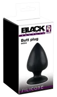 black velvets korek anatomiczny xxl z przyssawką, silikon czarny 14cm