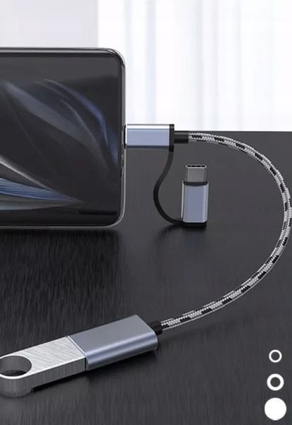 2 w 1 | Adapter | USB - A |--> USB-C |--> Micro - USB | zdjęcie 4