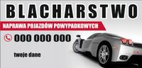 BANER 200x100 cm USŁUGI BLACHARSKIE NAPRAWA AUT